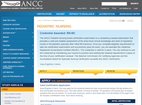 ancc ped nursing