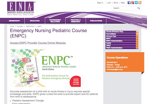 emer nurse ped course