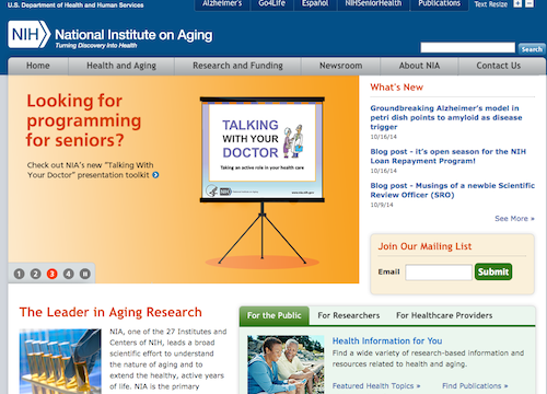 national inst on aging
