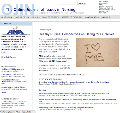 online journal of issues